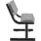 Global Industrial 48L Outdoor Steel Bench with Backrest, Perforated Metal, Gray 695744GY - alternate 2